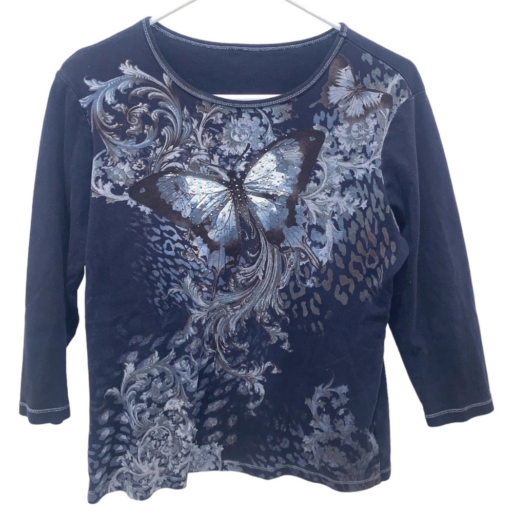 Butterfly Rhinestone Graphic Tee